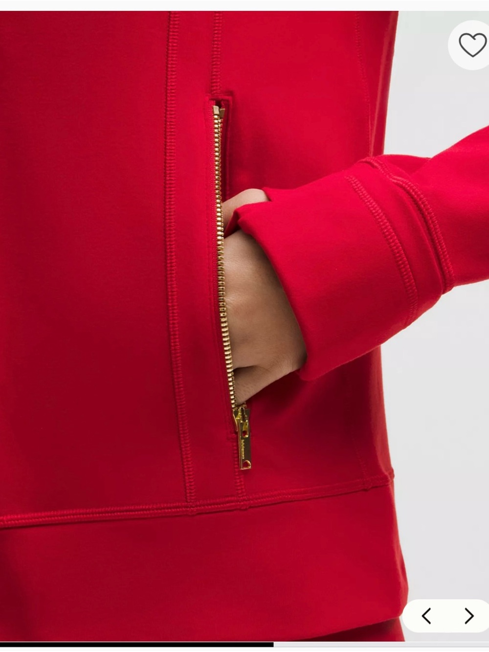 Lululemon Define Oxford Red Luon Track Jacket size 10 - Picture 5 of 13